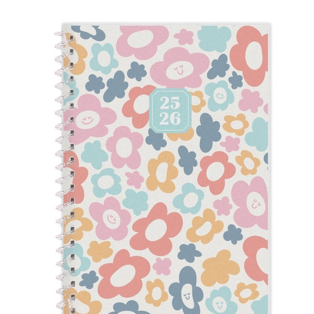 Blue Sky Floral Spiral Notebook - Multicolor